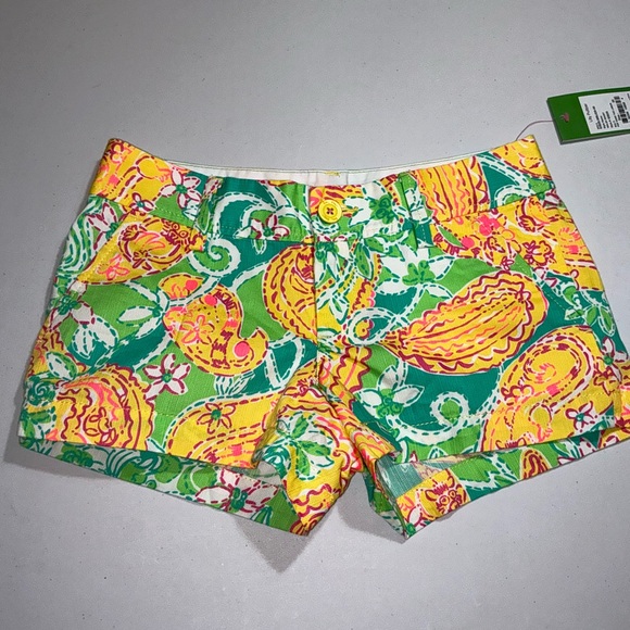 Lilly Pulitzer NWT 🦄 Walsh Shorts Pop Goes the Lemur Size 00 - Picture 11 of 12